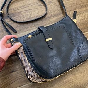 Tory Burch Black Snakeskin Crossbody